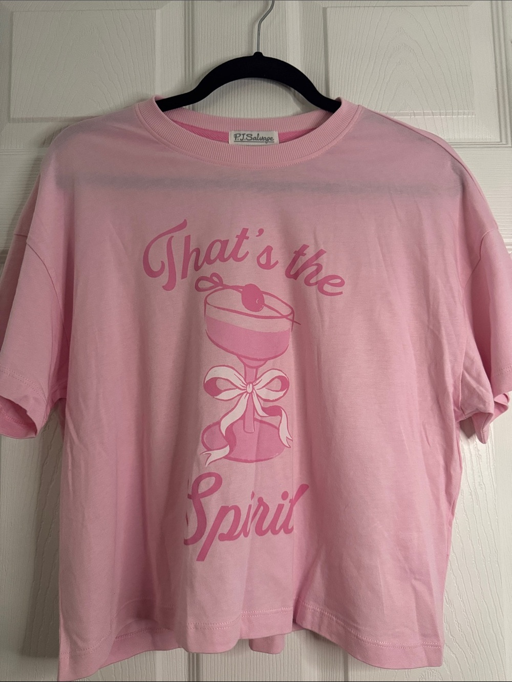 PJ Salvage Pink 'That's the Spirit' Graphic Tee